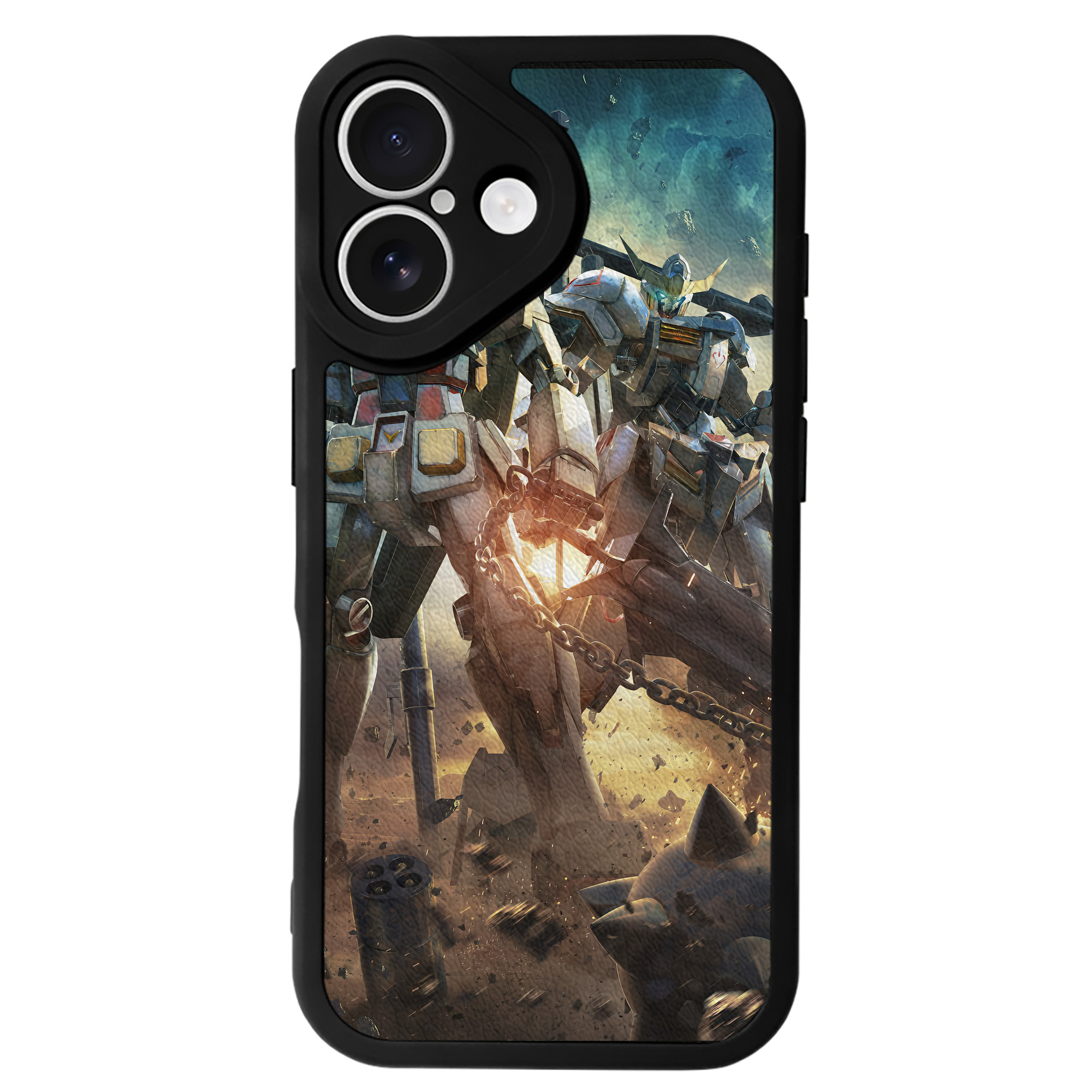 （画像用） 機動戦士ガンダム Mobile Suit Gundam 【iPhone 16シリーズ対応】シリコンスマホケース（レザー調） 材質：シリコン